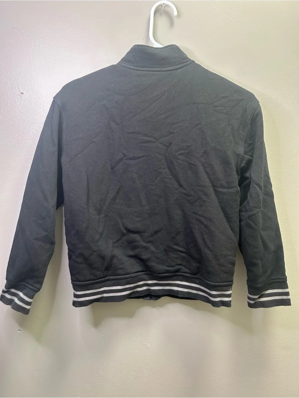 Old Navy Black Kids Full-Zip Jacket with Bear Patch